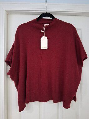 Red Karisma short sleeve/poncho style top